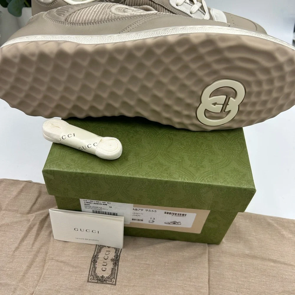 Men's Gucci, Mac 80 dune colorway low top sneakers size 13 made in Italy